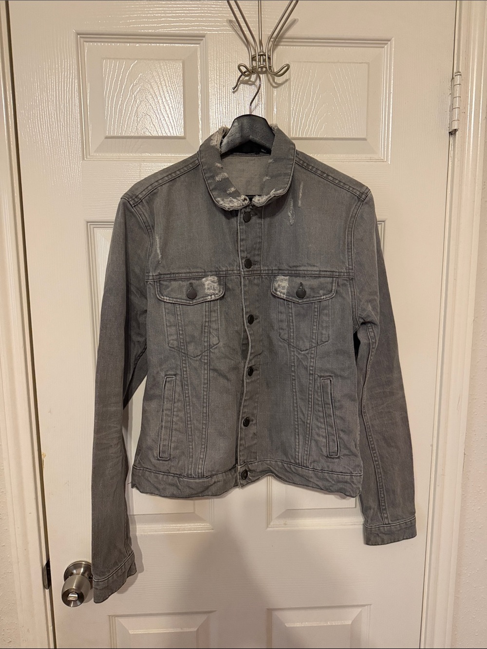 BLK denim Washed Gray Denim Jacket